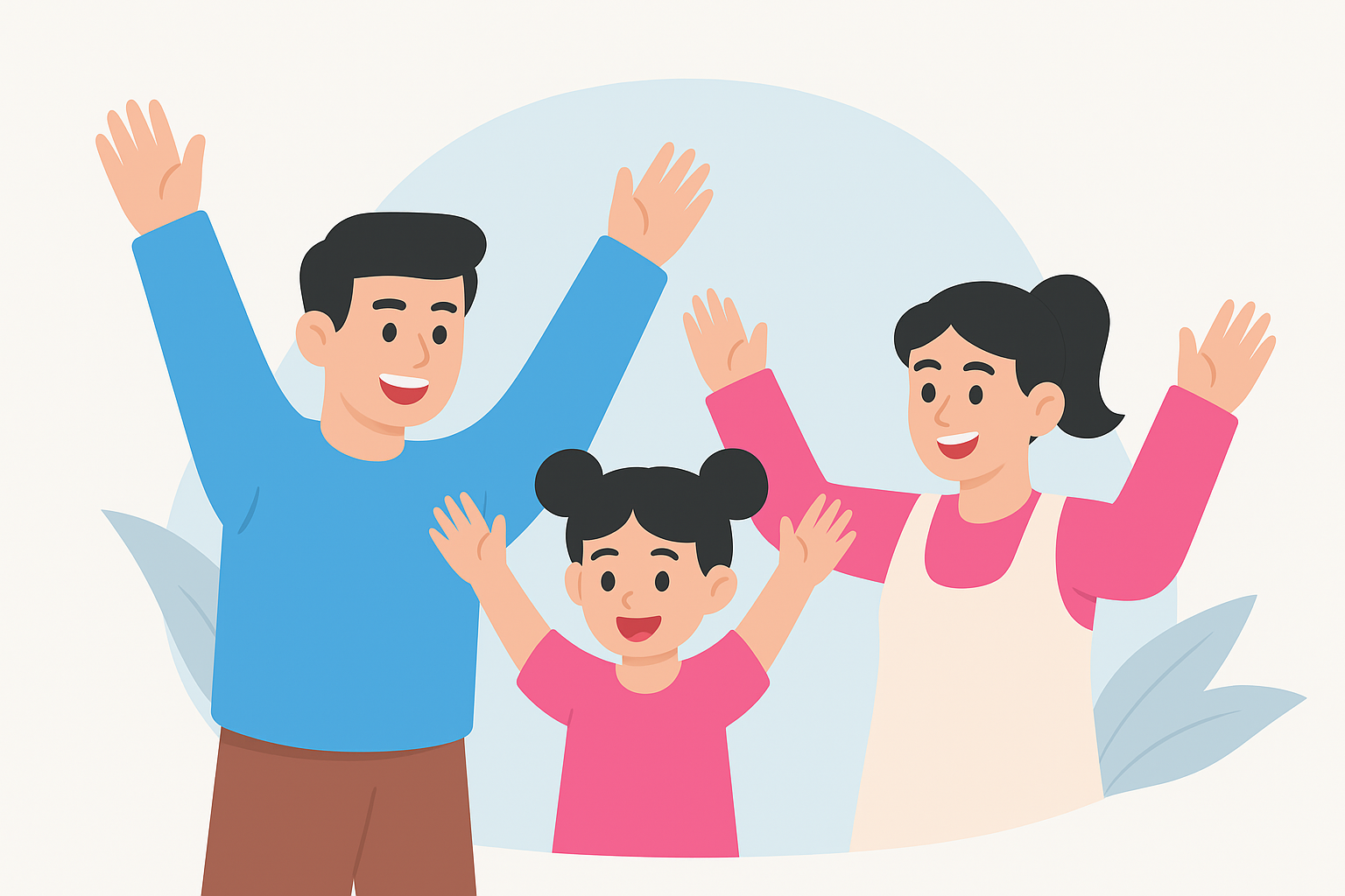 Parent with child illustration